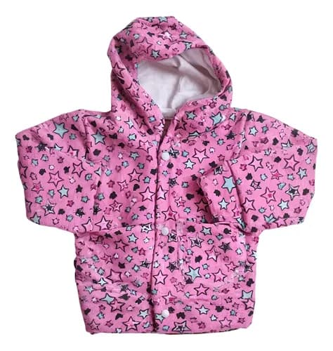 Campera/capucha De Algodón Friza Estampada Beba Botones - imagen 3