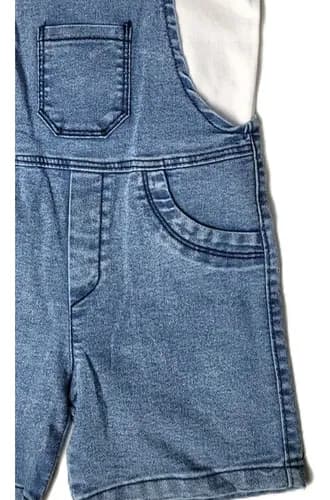 Jardinero Jeans Elastizado Y Remera Algodon Bebes - imagen 3