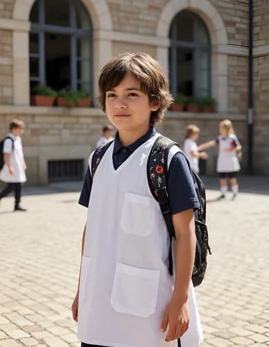 Guardapolvo Escolar Delantal Niños Talle 6 Al 16 Arciel