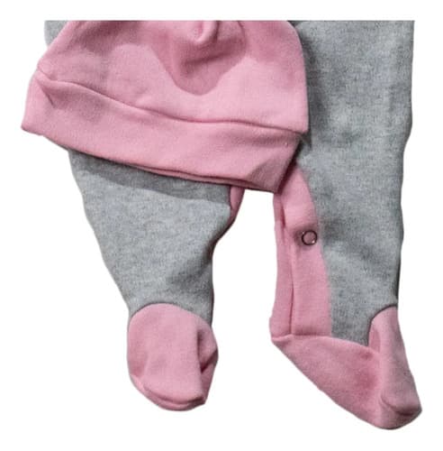Enterito Pañalero De Algodon  Gorrito Orejitas Bebes - imagen 3