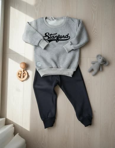 Conjunto Frizado De Buzo C. Redondo Y Pantalón  Bebe - imagen 5