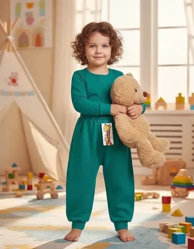 Pantalon Babucha De Algodon Frizado Con Puño Bebes - imagen 26