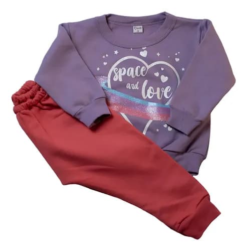 Conjunto Friza De Buzo C. Redondo Y Pantalón  Beba Gat