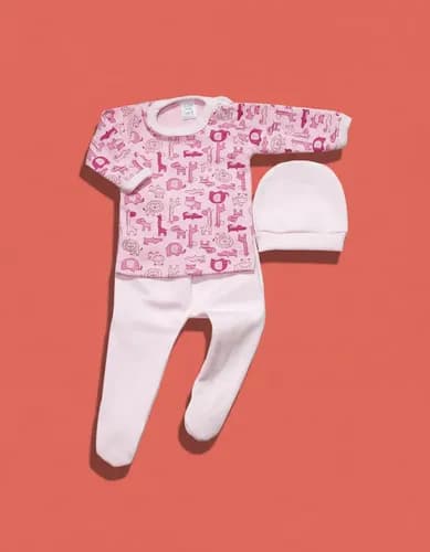 Ajuar R. Nacido Camiseta, Ranita  Gorro Algodon Estampado - imagen 23