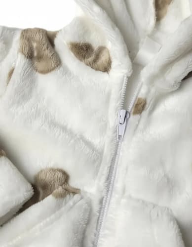 Campera Con Capucha Polar Soft/ Piel Abrigo  Bebes - imagen 7