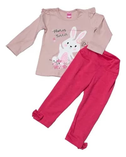 Remera De Algodon Y Calza Modal Beba - imagen 7