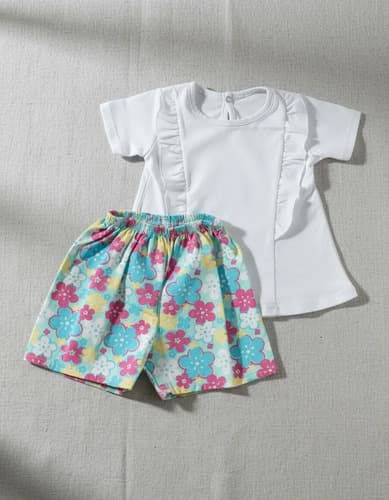 Conjuntos De Remera Manga Corta/short  Bebas