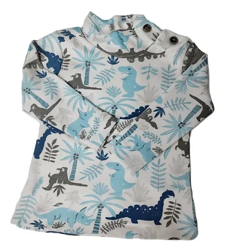 Camiseta Media Polera C Broche  De Algodon Bebes - imagen 7