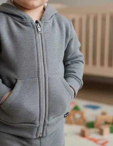 Campera De Algodon Frizado Con Capucha Para  Bebe - imagen 30