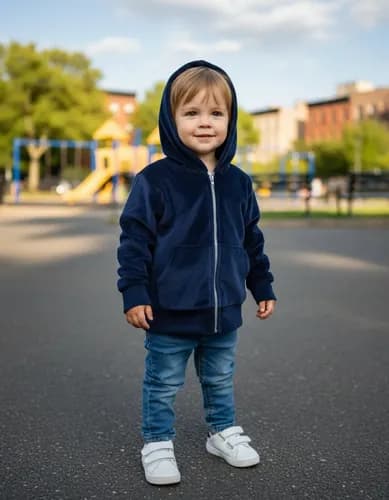 Campera De Plush Con Capucha Y Cierre Bebes - imagen 2