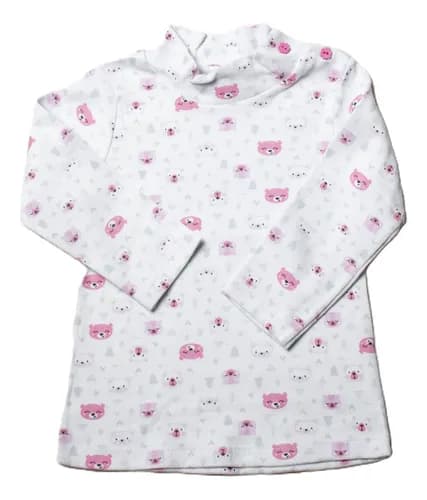 Camiseta Media Polera C Broche  De Algodon Bebes - imagen 8