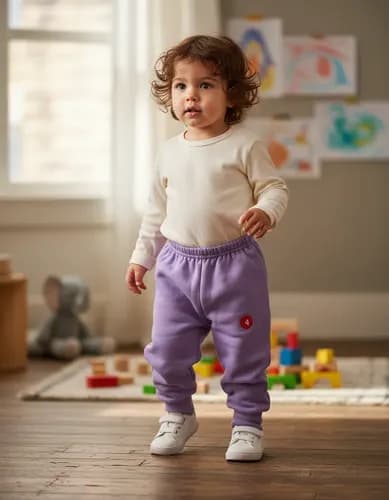 Pantalon Babucha De Algodon Frizado Con Puño Bebes - imagen 38