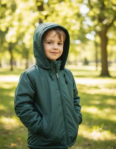Campera Con Capucha Interior Tela Polar Niños - imagen 14