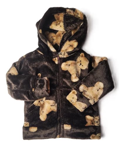 Campera Con Capucha Polar Soft/ Piel Abrigo  Bebes - imagen 2