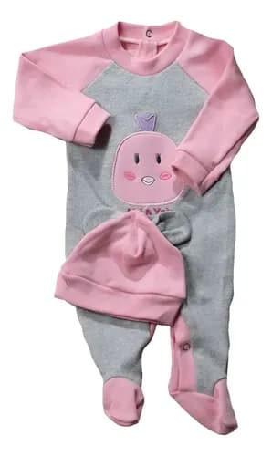 Enterito Pañalero De Algodon  Gorrito Orejitas Bebes