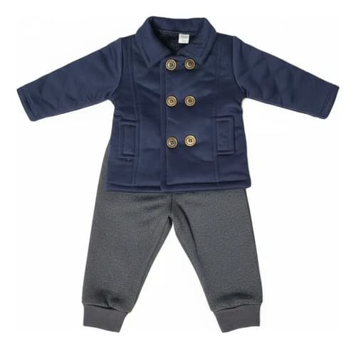 Conjunto Saco Interior Peluche Y Pantalon Jogging Friza Bebe - imagen 7