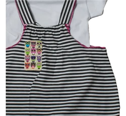 Jardinero Corto De Algodon Y Remera Manga Corta Bebe - imagen 10