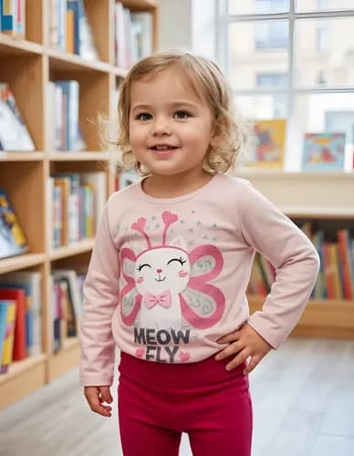 Remera De Algodon Y Calza Modal Beba
