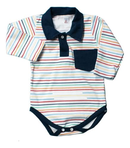 Body Zaphira De Algodon Estampado Cuello Chomba Bebes