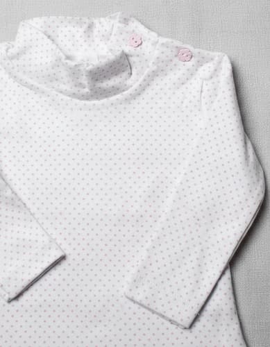 Camiseta Media Polera Est. Pintitas Y Rayas Bebe - imagen 7