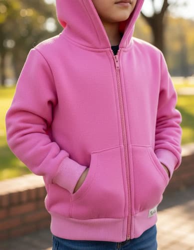 Campera De Algodon Frizado Con Capucha Para  Bebe - imagen 6