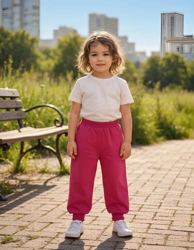 Pantalon Babucha De Algodon Frizado Con Puño Bebes - imagen 12