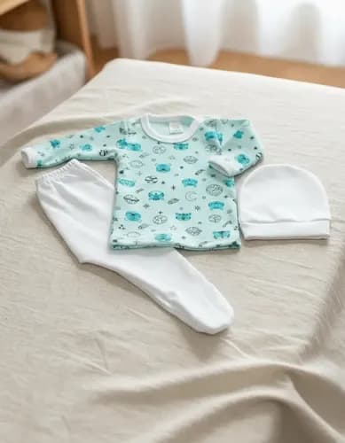 Ajuar R. Nacido Camiseta, Ranita  Gorro Algodon Estampado - imagen 15