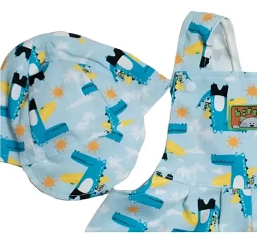 Jardinero Pañalero  De Algodón Estampado Y Gorro Para Bebes - imagen 27