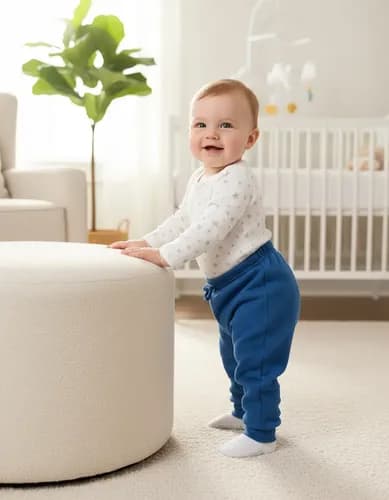 Pantalon Babucha De Algodon Frizado Con Puño Bebes - imagen 48