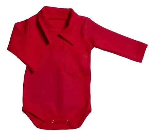 Bodys Manga Larga  De Algodón Con Cuello Chomba Bebes