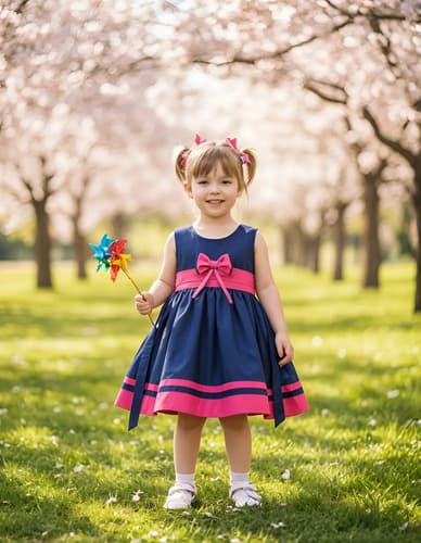 Vestido Beba Vestir Verano Lazo Y Moño - imagen 9