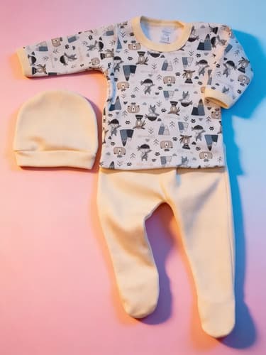 Ajuar R. Nacido Camiseta, Ranita  Gorro Algodon Estampado - imagen 12