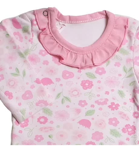 Bodys Con Volado 100% Algodon Estampado M, Larga Beba - imagen 6