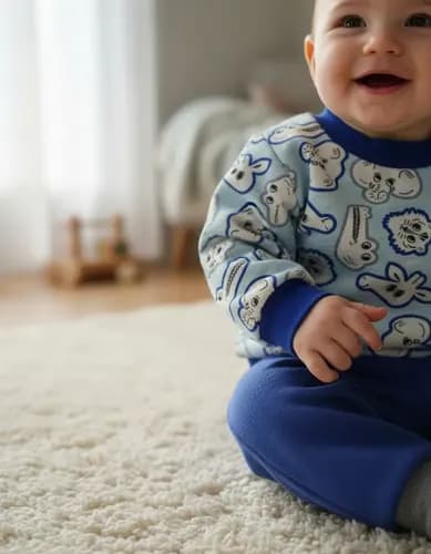 Buzo C. Redondo  Friza Estampada Y Pantalon Bebe - imagen 12