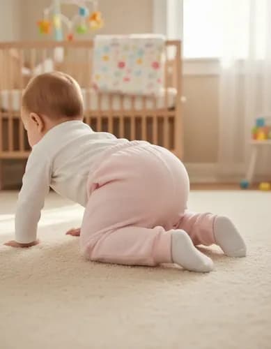 Pantalón De Tela Micro Polar Con Puño Bebes