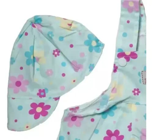 Jardinero Pañalero  De Algodón Estampado Y Gorro Para Bebes - imagen 9