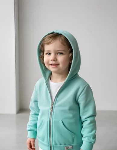 Campera De Algodon Frizado Con Capucha Para  Bebe - imagen 8