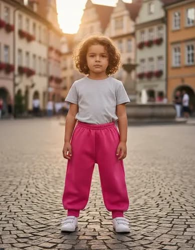 Pantalon Babucha De Algodon Frizado Con Puño Bebes - imagen 11