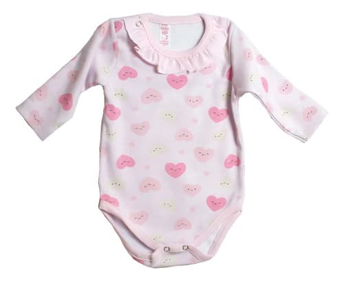 Bodys Con Volado 100% Algodon Estampado M, Larga Beba - imagen 9