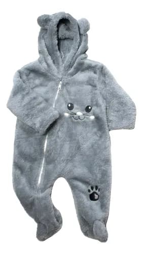 Enterito Peluche Con Capucha Orejitas Bebe - imagen 9