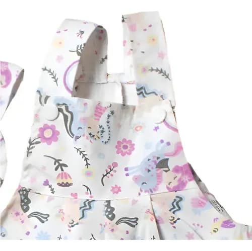 Jardinero Pañalero  De Algodón Estampado Y Gorro Para Bebes - imagen 11