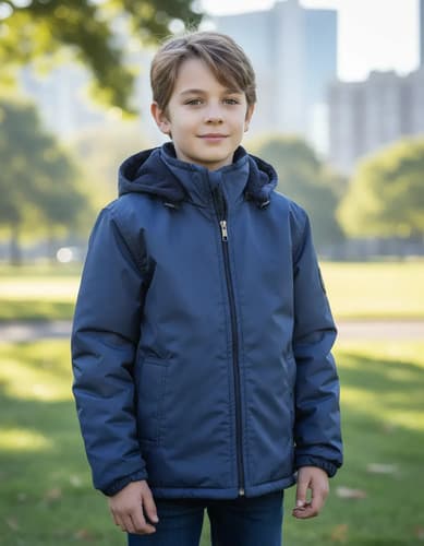 Campera Con Capucha Interior Tela Polar Niños - imagen 3