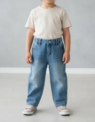 Jeans Mom Ancho Bebe Unisex - imagen 8