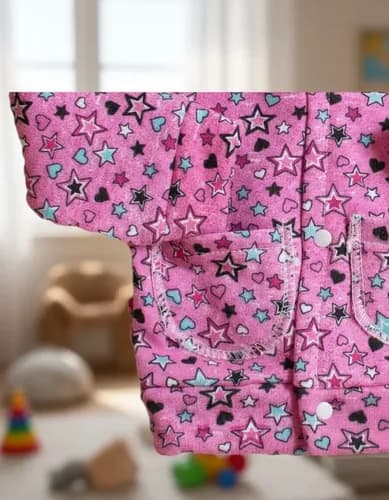 Campera/capucha De Algodón Friza Estampada Beba Botones - imagen 7
