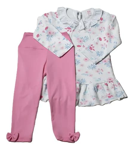 Conjunto De Calza Modal Soft Y Remera M. L. Algodon  Beba - imagen 11