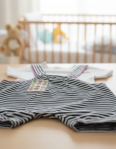 Jardinero Corto De Algodon Y Remera Manga Corta Bebe - imagen 13