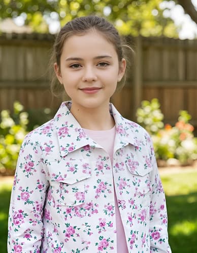Campera De Gabardina  Estampada Beba