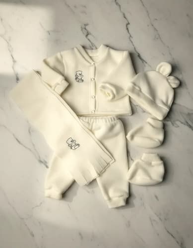 Ajuar 4 Piezas Micropolar Bebes Recien Nacido
