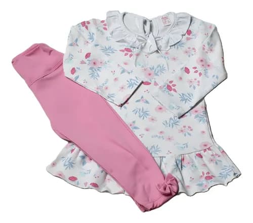 Conjunto De Calza Modal Soft Y Remera M. L. Algodon  Beba - imagen 10
