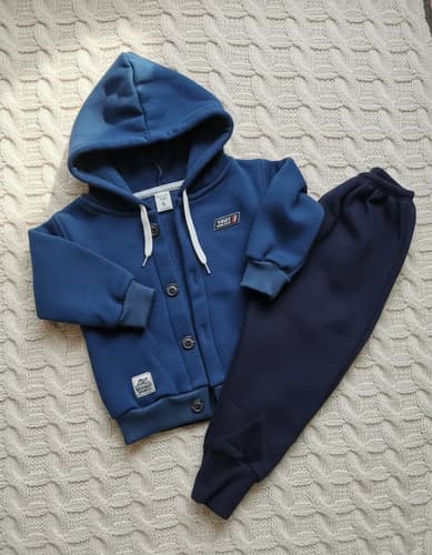 Conjunto Campera Con Capucha Y Pantalon Frisa Bebe - imagen 6